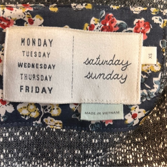 Anthropologie Saturday Sunday Black and White Cowl Neck Sweater - Picture 7 of 9